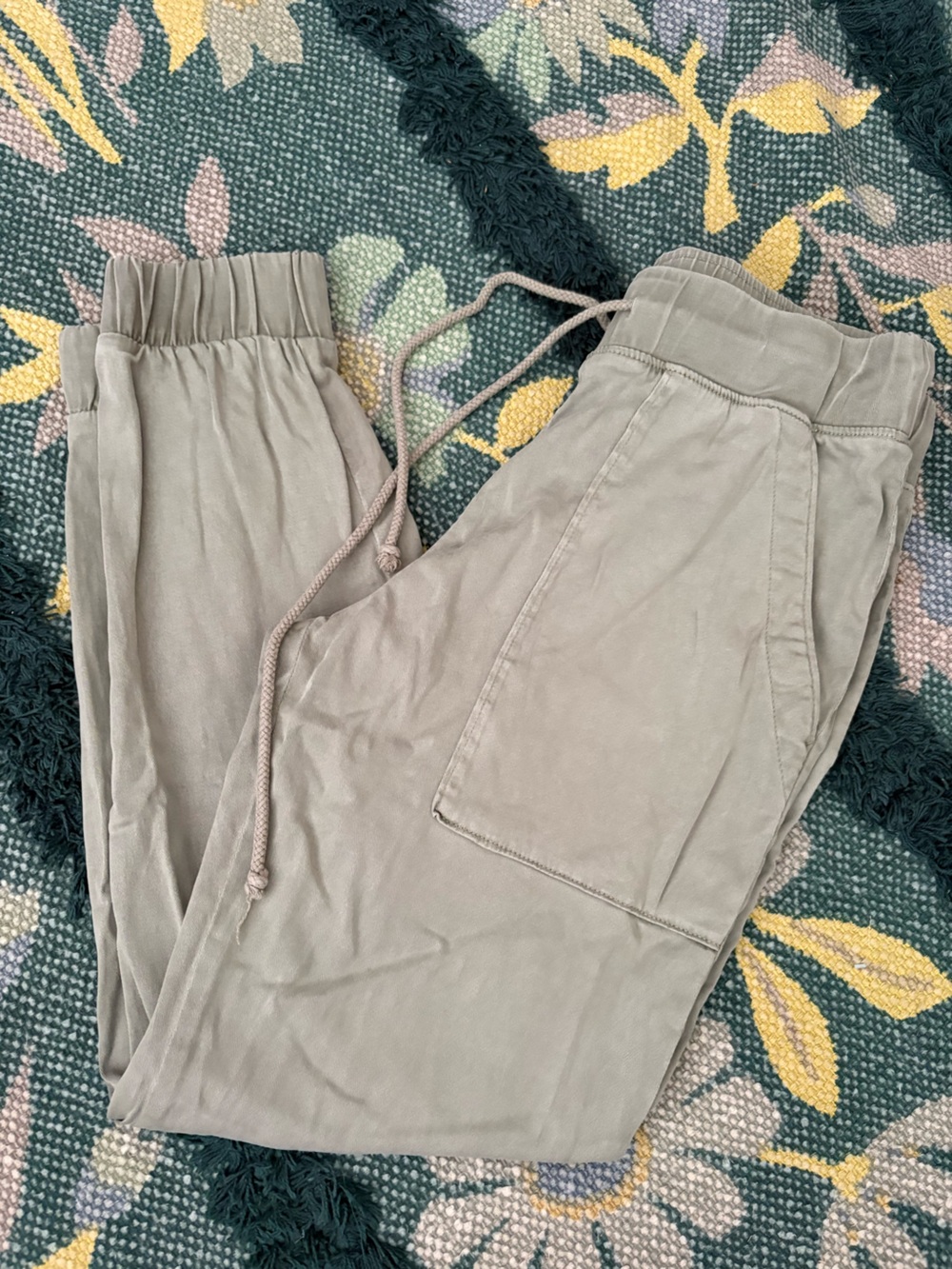 Bella Dahl Womens Pocket Jogger Olive Green XS